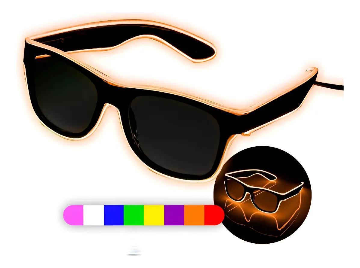 Anteojos de Neón Cristal a Pila