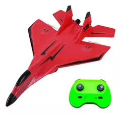 Avion Caza a Control Remoto Vuelo Acrobatico Rojo